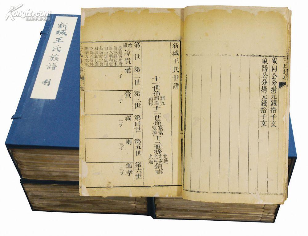 新城王氏族谱网上拍卖预展图片