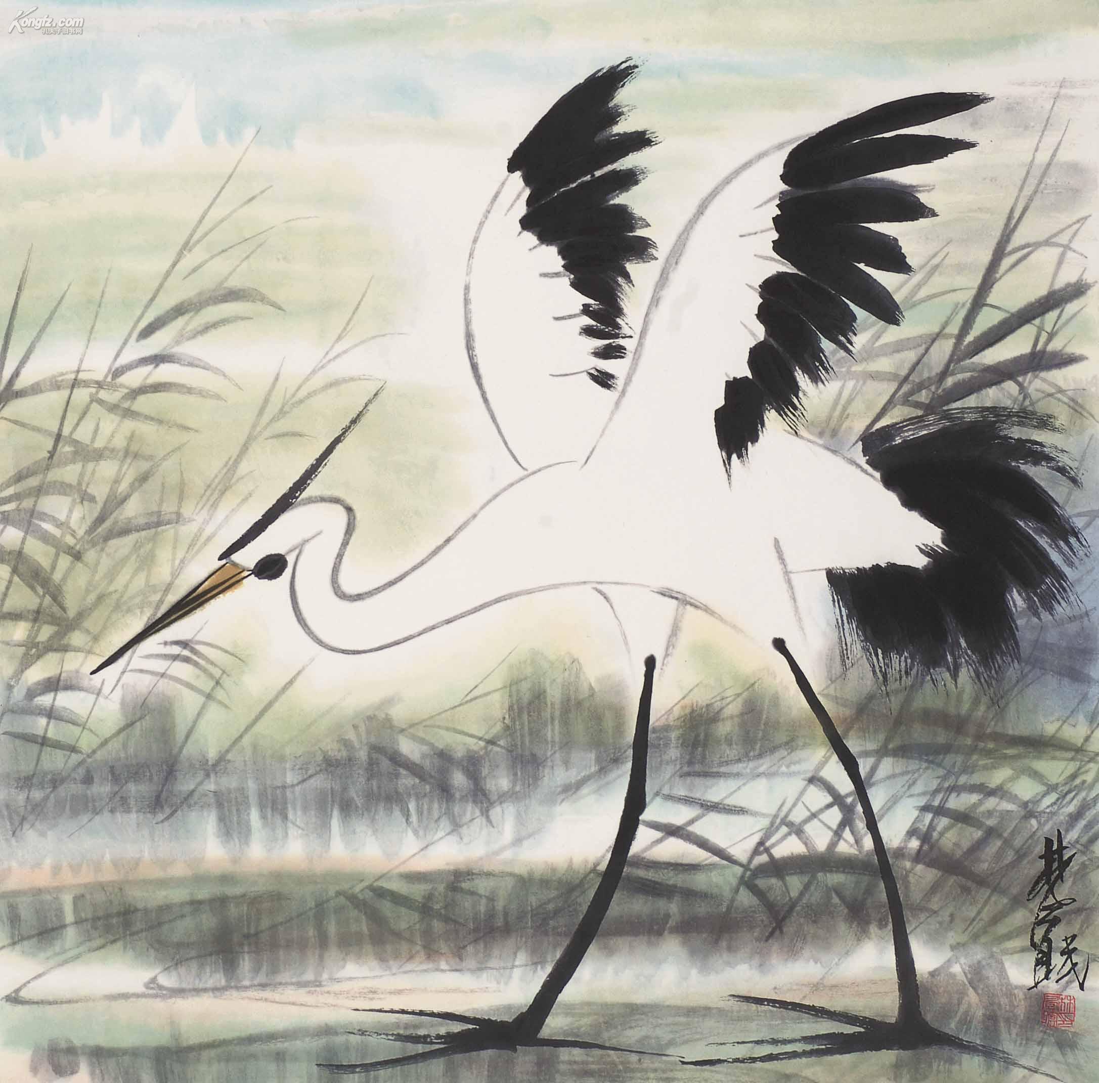 林风眠 白鹭