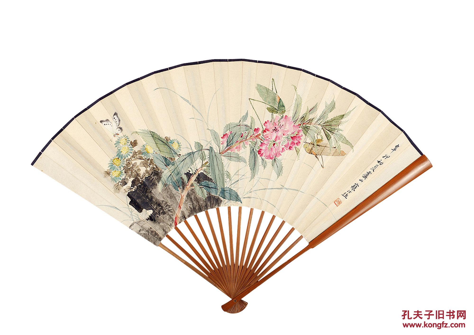 江寒汀 花鸟成扇