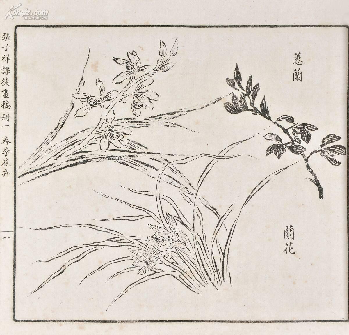 清张熊原绘 张子祥课徒画稿