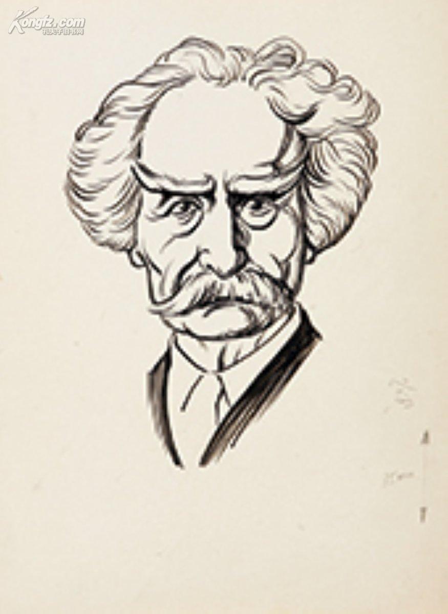 拍品详情 > 拍品大图 丁聪(1916-2009)马克吐温 滚动鼠标滚轴,图片